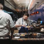 Plating at the Garrison restaurant with Chef Andre Natera