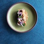 Avenue M - Brown butter apple cake with black apple and cream cheese