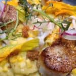 Scallops, Corn Ravioli by Chef Tiffany Derry
