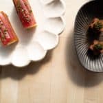 Ahi Brioche/ Taro Paillasson with aged maple, Kaluga caviar by chef Chris Kajioka